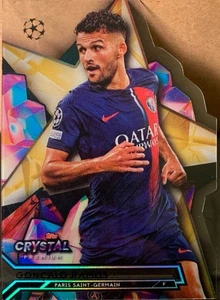 2024 GONCALO RAMOS 16/50 TOPPS CRYSTAL PREMIUM UEFA CHAMPIONS LEAGUE DIE-CUT - Picture 1 of 2