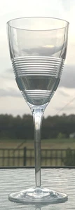 Macy's Hotel Collection Crystal Stemmed Ribbed Wine Glass 9 3/8" 12 oz - Picture 1 of 9