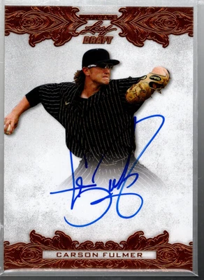 A5516- 2015 Leaf Ultimate Draft #BACF1 Carson Fulmer Auto - NM-MT - Image 1 of 2