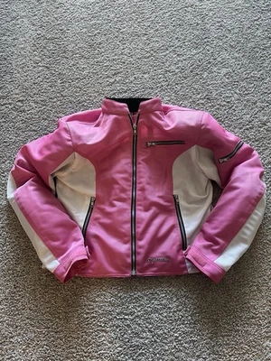 First Gear Premium Riding Jacket Women’s XL Pink White - No Liner - Image 1 of 4