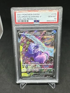 2021 Pokemon SWSH Galarian Slowking V Regno Ghiacciante - Full Art PSA 10 - Foto 1 di 2