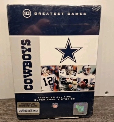 NFL Dallas Cowboys 10 Greatest Games 10 DVD Box Set 2011 Factory Sealed - Image 1 of 3
