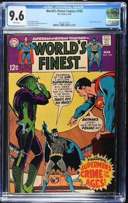 World's Finest #183 (1969) Silver Age Batman Neal Adams CGC 9.6 White HH545 - Image 1 of 2