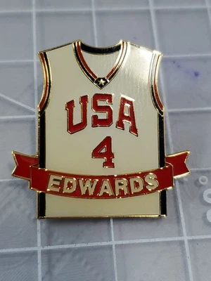 2000 Women's Olympic Basketball Michelle Edwards 4 Jersey Pin - Image 1 of 3