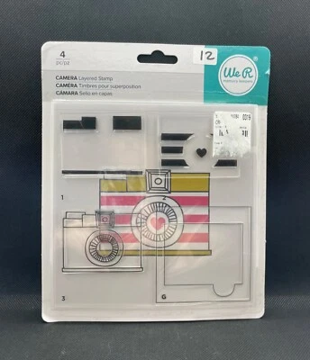 NUEVO Juego de sellos de goma transparentes We R Memory Keepers American Crafts “Camera”  Foto 1 de 2