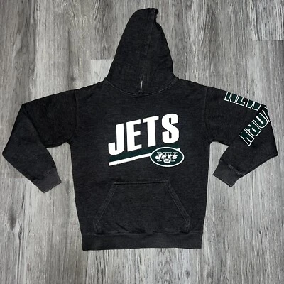 Suéter Pullover Gris New York Jets Marca Comida Chatarra Adulto Grande Foto 1 de 4