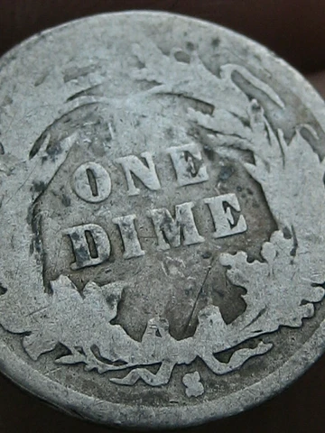 1896 S Silver Barber Dime- AG/Good Details Cover