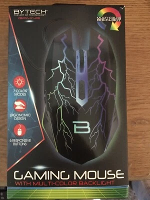  BYTECH Gaming Mouse with Multi-color Backlight Ergonomic Wired Universal Gamer - Image 1 of 3