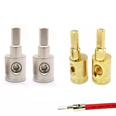 Power And Ground 1/0 Gauge To 4 Gauge Pin For AWG Power Wire Reducer Car Audio - Image 1 of 4