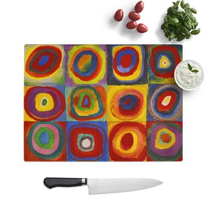 Farbstudie von Wassily Kandinsky Schneidebrett Küche Glas Arbeitsplatte Sparer - Bild 1 von 6