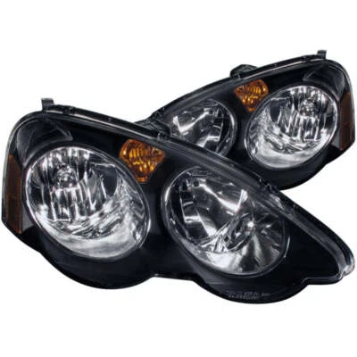 ANZO 2002-2004 Acura RSX Crystal Headlights Black - Image 1 of 4