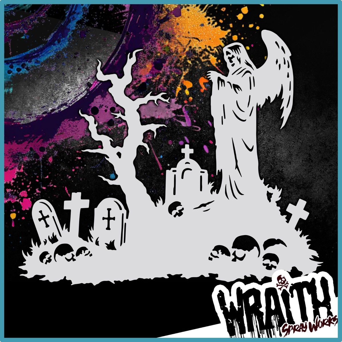 Stencil Da Parete Nakleo - Palma Tropicale #3, 45x65cm, Mylar Riutilizzabile Per Decorazioni