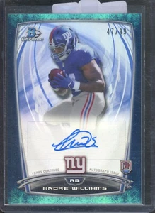 2014 Bowman Chrome ANDRE WILLIAMS #RCRA-AW RC Rookie Bubbles Auto /99 Giants - Bild 1 von 2