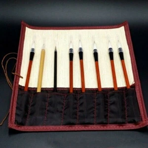 Bamboo Painting Scrub Holders Roll Up Calligraphy Chinese Pen Cases Drawing Pack - Picture 1 of 5