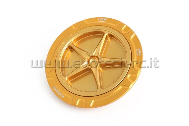 EVOTECH FULL SPIN PETROL TANK CAP KTM 690 DUKE 2012-2015 GOLD GOLD - Image 1 of 1