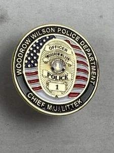Woodrow Wilson Polizeichef MJ Littek Virginia Challenge Münze - Bild 1 von 3