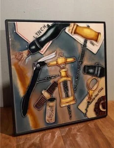 Vintage 70er Jahre Korkenzieher Design Keramik Wandfliese ideal für Korkenzieher Sammler - Bild 1 von 3