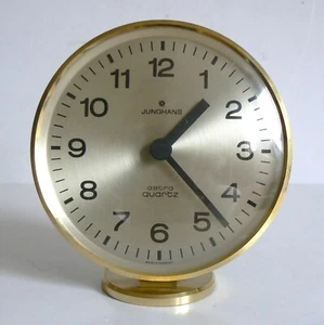 JUNGHANS ASTRA QUARZ MESSING TISCHUHR Ø 13 CM 60ER JAHRE - Bild 1 von 9