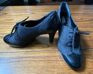 Women's Black Pumps Shoes Size 9 Patent Leather & Wool Giani Bernini - Vickii - Picture 1 of 9