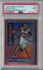 1995 Topps Finest Mystery Orange Bordered Test Refractor #M2 Grant Hill PSA 9