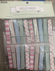 hello baby decorative clothespins 20 Pcs. - Picture 1 of 2