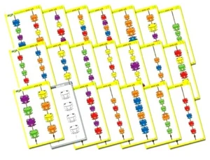 Tarjetas de actividad con patrones de cordones 20 tarjetas aprendizaje de matemáticas ranas fabulosas - Imagen 1 de 1