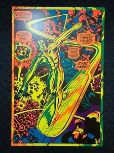 Silver Surfer Black Light Marvel Comic Poster by Jack Kirby and Joe Sinnott - Picture 1 of 1