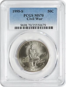 1995-S Civil War Commemorative Half Dollar MS70 PCGS - Picture 1 of 2