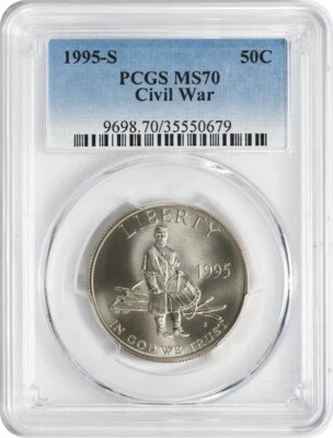 1995-S Civil War Commemorative Half Dollar MS70 PCGS - Image 1 of 2