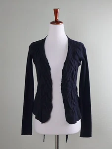 ANTHROPOLOGIE NWT $98 Sparrow Navy Merino Wool Cardi Sweater Top Size XS - Picture 1 of 6