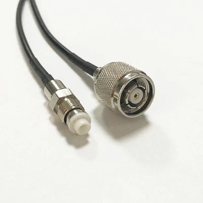 RP TNC male plug to FME female pigtail cable RG174 20cm 8" wireless lead Adapter - Image 1 of 4