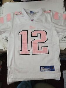 Tom Brady 12 Reebok Jersey Pink New England Patriots Youth M 10-12 NFL Football