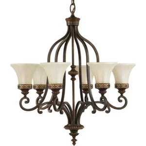Sea Gull Drawing Room 6 Light 28 inch Chandelier, Walnut, F2224/6WAL - Picture 1 of 1
