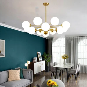 Hotel Ceiling Lights Copper Pendant Light Kitchen Lamp Glass Chandelier Lighting - Picture 1 of 9