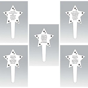 White Star Memorial Stake - In Loving Memory - Dear Special Someone Son Daughter - Picture 1 of 6