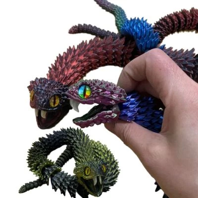 Gradient 3D Printed Snake Crystal Snake Fidget Toys  Home Decor - image 1 of 4