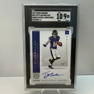 Panini 2021 Encased Rookie Notable Signatures Diamond Tylan Wallace 1/1 SGC 9 - Imagen 1 de 2