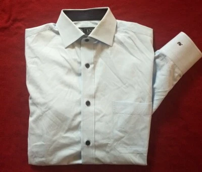 Camisa ENZO CUSTOM CLOTHIERS Puño en Contraste AG" Algodón Abotonada L Ajuste Ajustado Usada en Excelente Condición  Foto 1 de 4
