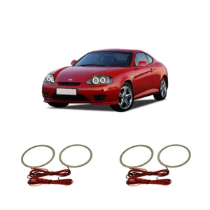 Bright White LED Headlight Halo Ring Kit for Hyundai Tiburon 05-06 - Picture 1 of 2