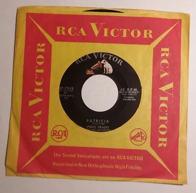 PEREZ PRADO 45 PATRICIA B/W WHY WAIT NM RCA VICTOR 47-7245 - Image 1 of 2