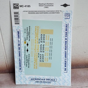Reading & Northern RR Diesel Locomotives 1992 HO Scale Microscale Decal MC-4185 - Picture 1 of 3