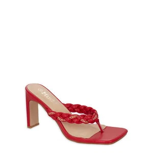 Mudd Sandals Women's Size US 8.5 Red Braided Strap High Heel --0225--336-- - Picture 1 of 5