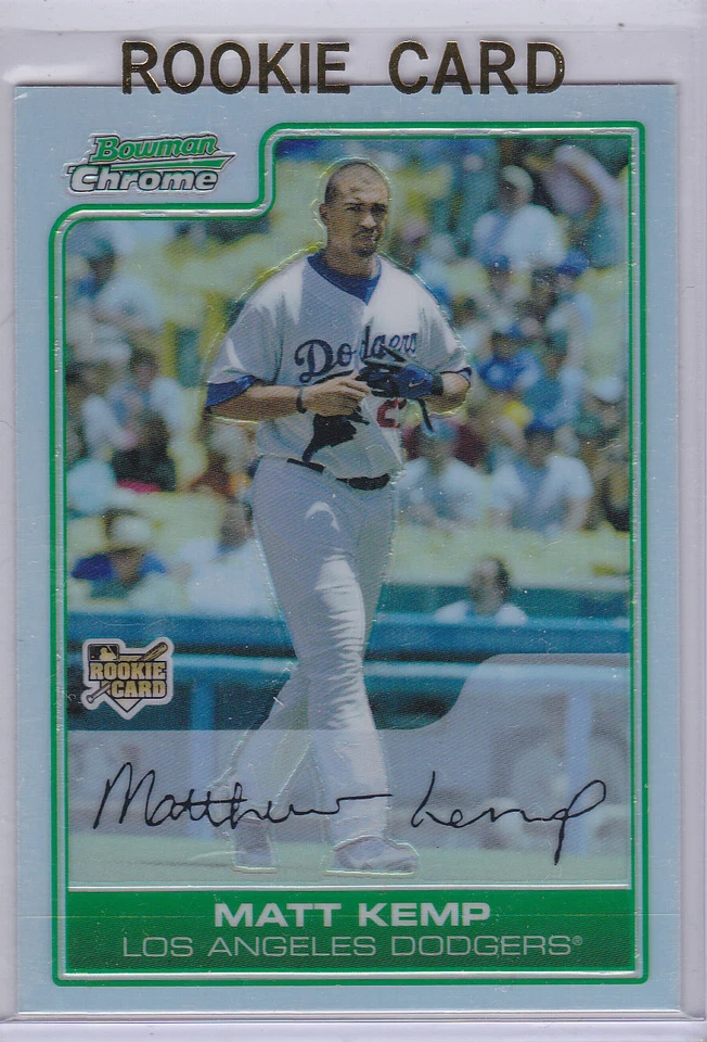 MATT KEMP ROOKIE CARD 2006 Bowman Chrome RARE $$ REFRACTOR Los Angeles Dodger RC - Image 1 of 2