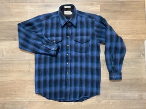 Camisa Pendleton Exterior Para Hombres S Azul A Cuadros Lana Leñador Abotonada Manga Larga - Imagen 1 de 9