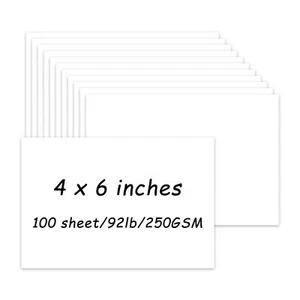 100 Pack 4x6 White Cardstock 92lb/250GSM Heavyweight Blank Cards Thick Card S... - Picture 1 of 7