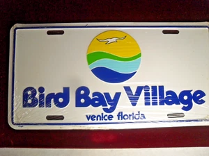 Bird Bay Village Florida 3D Embossed Aluminum Car Tag - NEW Salesman Sample - Picture 1 of 3