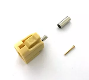 Paquete de 10 conectores coaxiales FAKRA SMB hembra beige código I RF automático RG174 LMR100 - Imagen 1 de 4