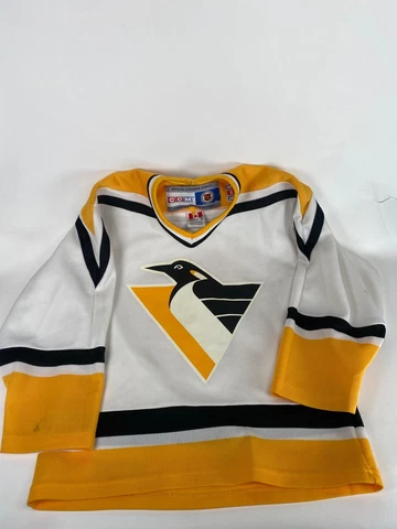 Mario Lemieux Vintage 90s CCM Pittsburgh Penguins White NHL Jersey Mens S Cover