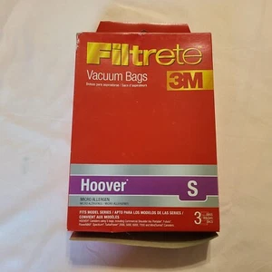 Filtrete 3M Vacuum Bags Hoover Canister S Mico Allergen 3 Bags 64705A  - Picture 1 of 5
