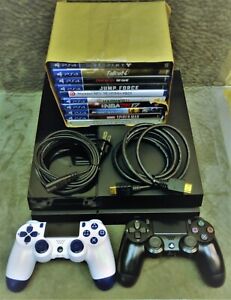 Sony Ps4 Original - 500Gb Black Console Bundle - 2 Controllers + 10 Misc. Games